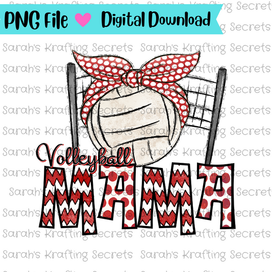 Volleyball Mama Sublimation Design