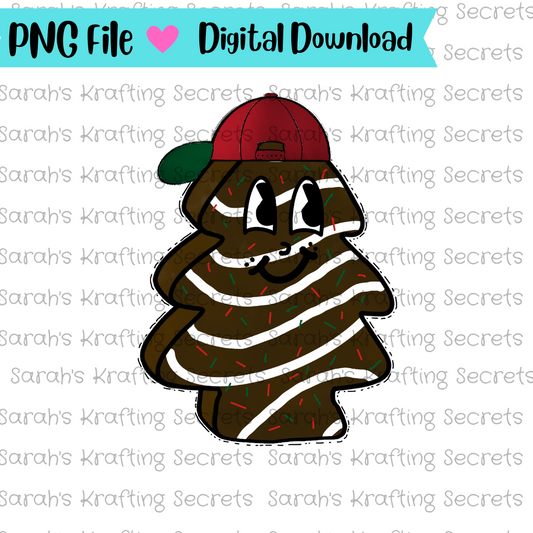 Boy Chocolate Christmas Tree Cake png 