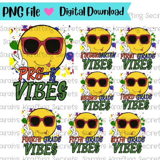 School Grade Vibes Sublimation Design Bundle