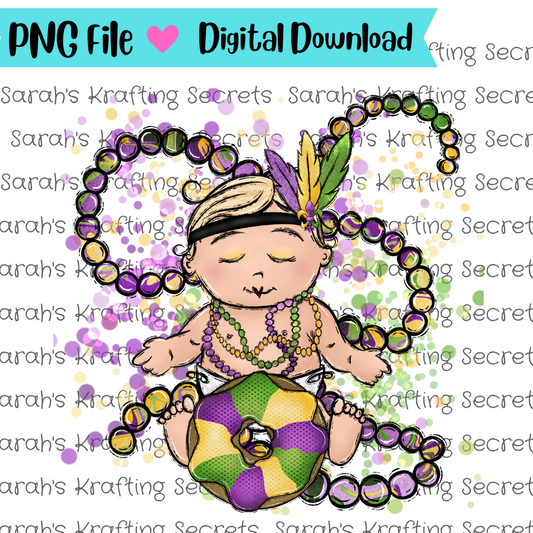 King Cake Baby Sublimation Graphic Design