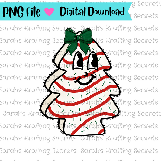 Girl Christmas Tree cake Sublimation png