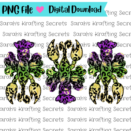 Mardi Gras Leopard Print Sublimation Graphic Design