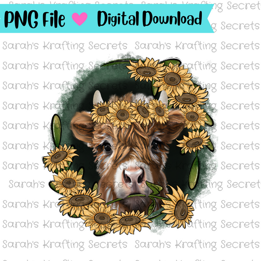 Sunflower Cow Sublimation 
