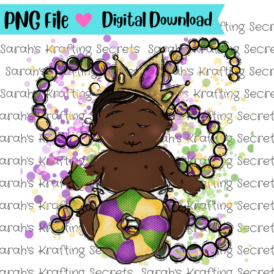 King Cake Baby Sublimation Graphic Design