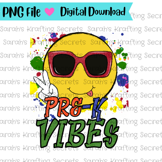 Pre-K Vibes Sublimation Designs