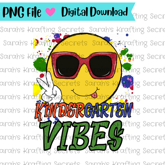 Kindergarten Vibes Sublimation Design