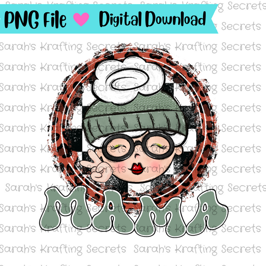 retro Christmas Mama png