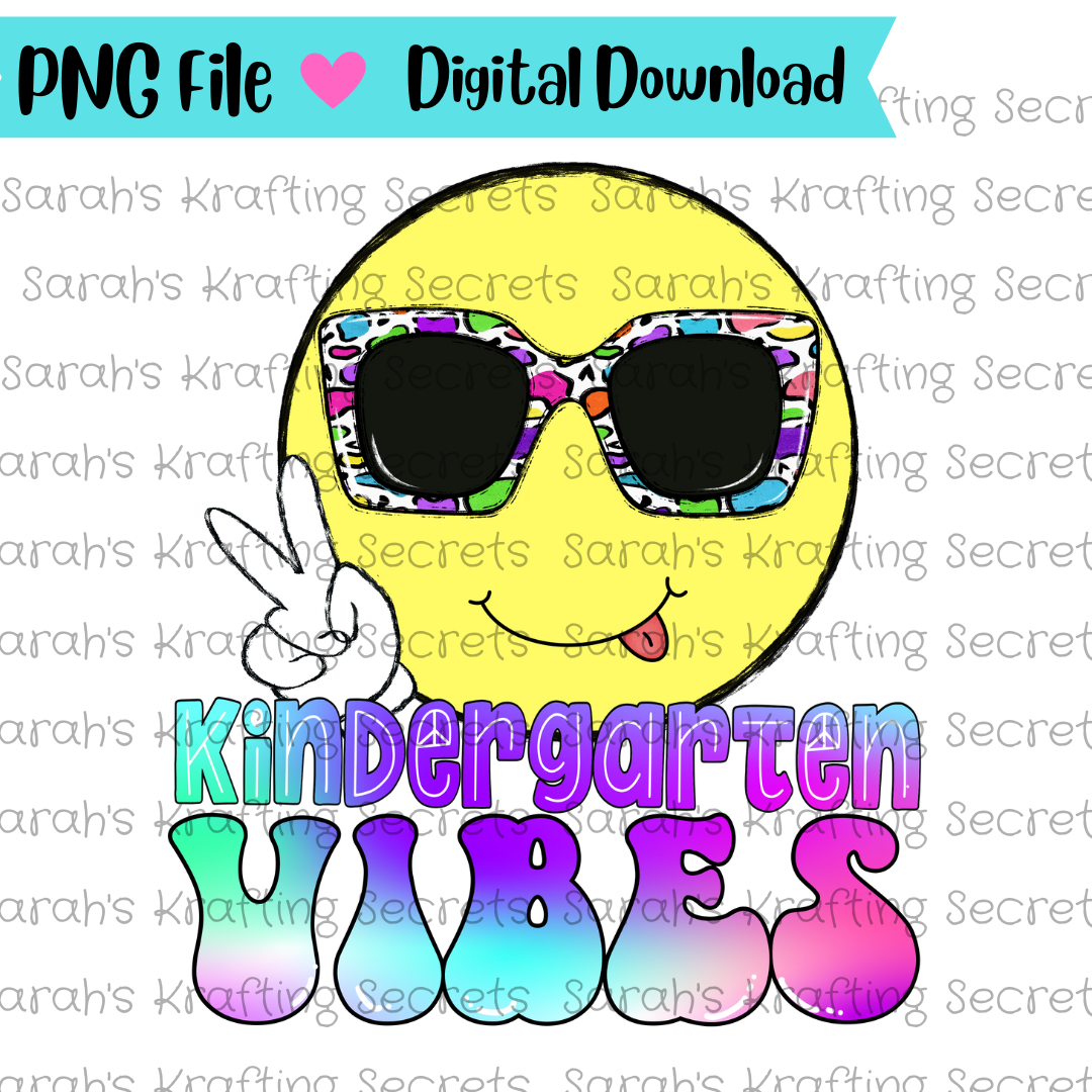 Kindergarten Vibes Sublimation Design
