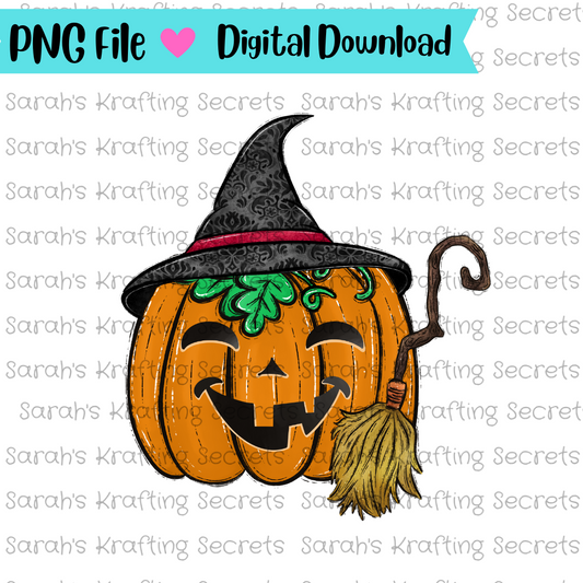 Witch Pumpkin Sublimation design