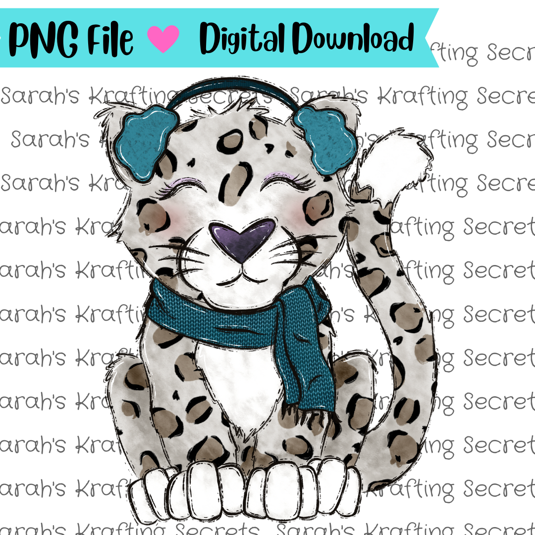 Snow Leopard Sublimation Graphic Design