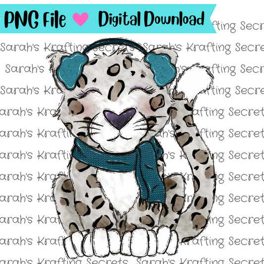 Snow Leopard Sublimation Graphic Design