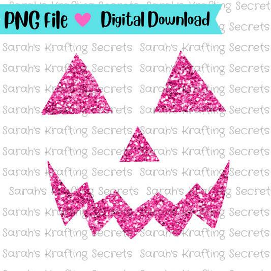 Pink Pumpkin Face Sublimation png