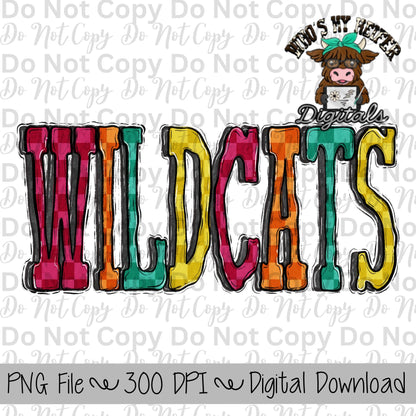 Custom Mascot Name PNG Hand Drawn Mascot Name Sublimation Design Sports Team Name Shirt Designs School Spirit PNG File School Name PNG