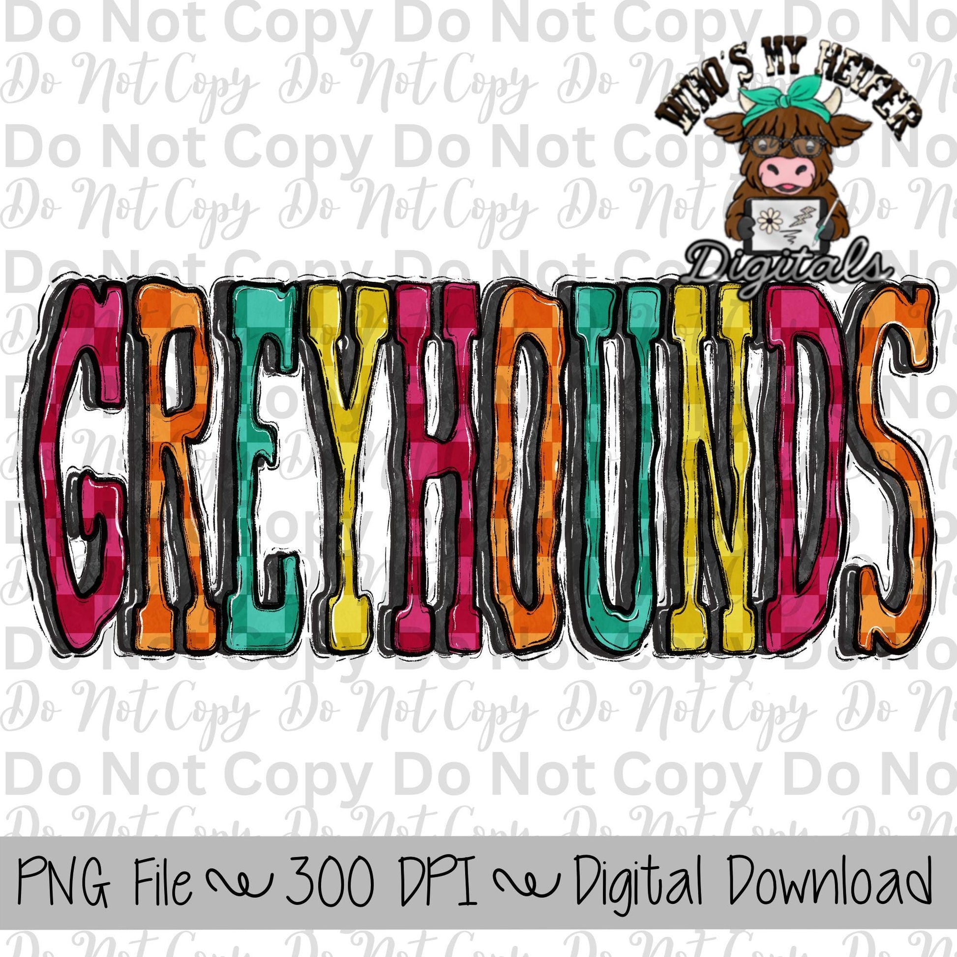 Custom Mascot Name PNG Hand Drawn Mascot Name Sublimation Design Sports Team Name Shirt Designs School Spirit PNG File School Name PNG