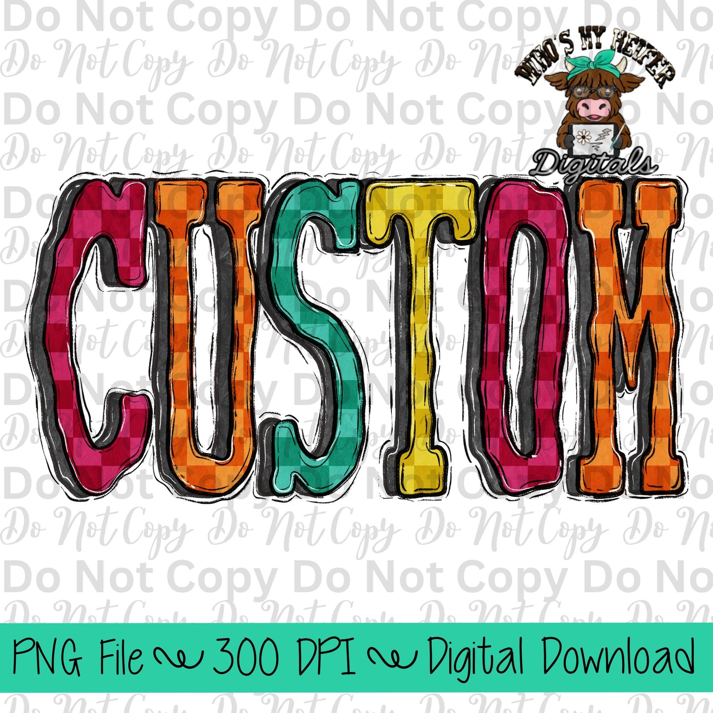 Custom Mascot Name PNG Hand Drawn Mascot Name Sublimation Design Sports Team Name Shirt Designs School Spirit PNG File School Name PNG