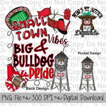 Small Town Vibes PNG Hand Drawn Mascot Name Sublimation Design Sports Team Name Shirt Designs School Spirit PNG File School Name PNG
