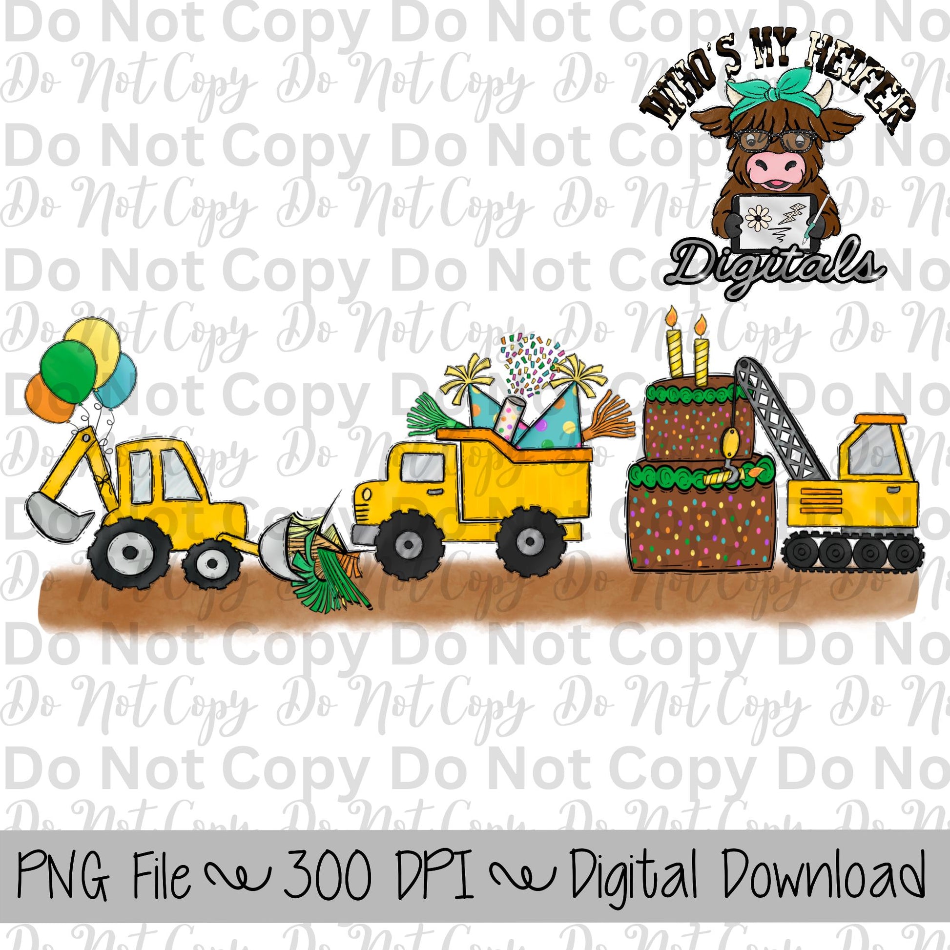Construction Truck Birthday Sublimation Design Hand Drawn Boy Birthday Truck PNG File Construction Birthday Shirt Designs Dump Truck Clipart
