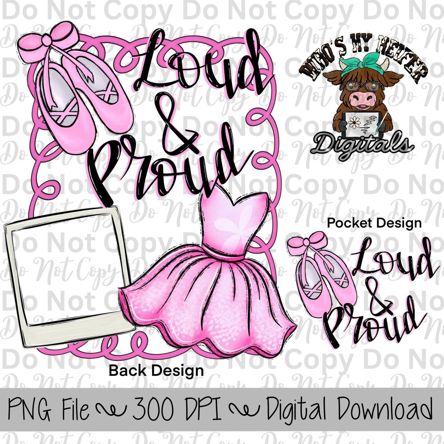 Ballet PNG Hand Drawn Dance Sublimation Design Dance Mama Photo PNG File Add Photo Canva Design Girly Swirly Digital Art Dance Mom PNG