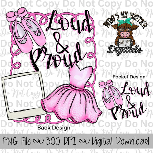 Ballet PNG Hand Drawn Dance Sublimation Design Dance Mama Photo PNG File Add Photo Canva Design Girly Swirly Digital Art Dance Mom PNG