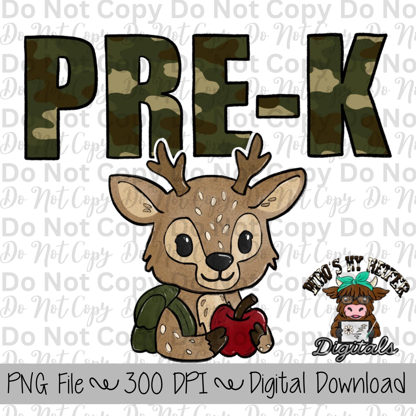 Camouflage Pre K PNG Hand Drawn Pre K Sublimation Design Back to School Hunting PNG First day of School Shirt Designs School Boy Deer Shirt