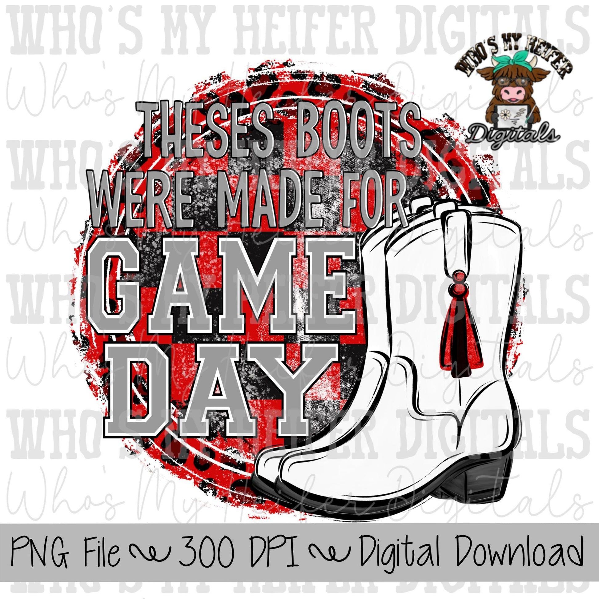 Red and Black Drill Team PNG Hand Drawn Drill Team Boots Sublimation PNG Girl Game Day Shirt Design Theses Boots Were Made for Game Day