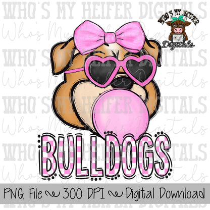 Custom Bubble Gum Mascot PNG Hand Drawn Mascot with Bow Sublimation PNG Game Day Shirt Design School Spirit PNG Checkered Mascot Doodle Art