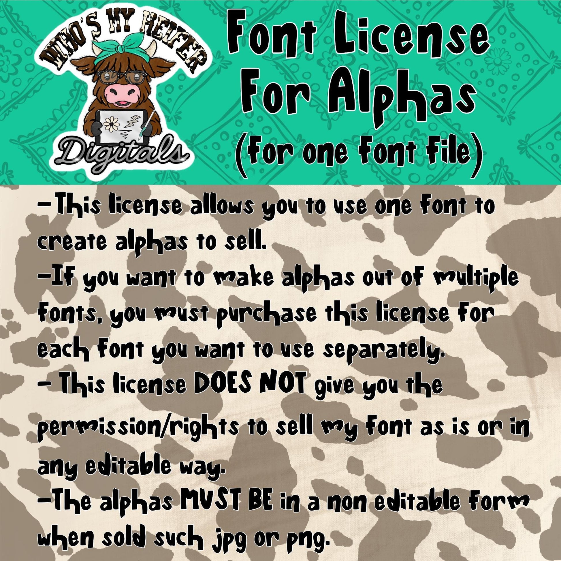 Font License for Alphas