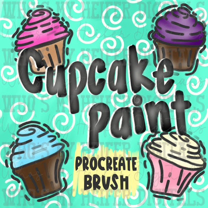 Cupcake Paint Procreate Brush Instant download Thick Paint Lettering and Doodling Brush for Procreate Art Brush