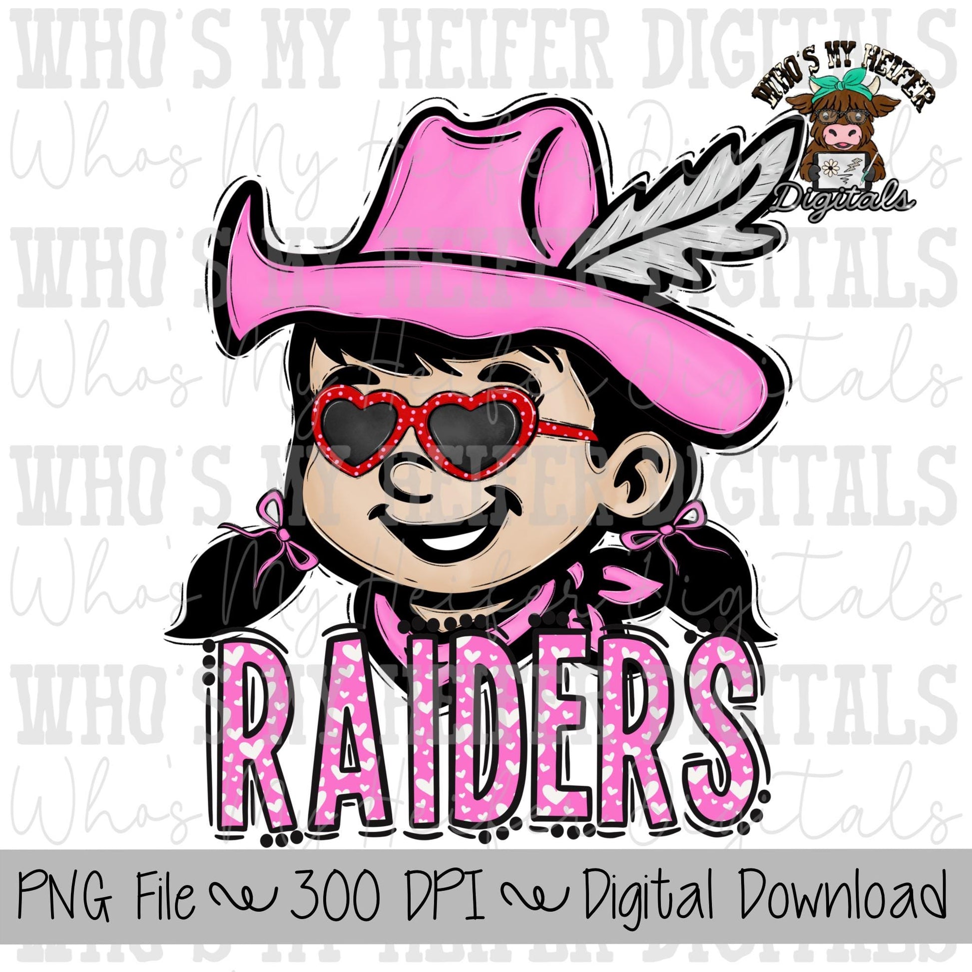 Valentine's Day Raiders PNG Hand Drawn Raider Kid Mascot Sublimation PNG Game Day Shirt Design School Spirit PNG Heart Raider Doodle Art