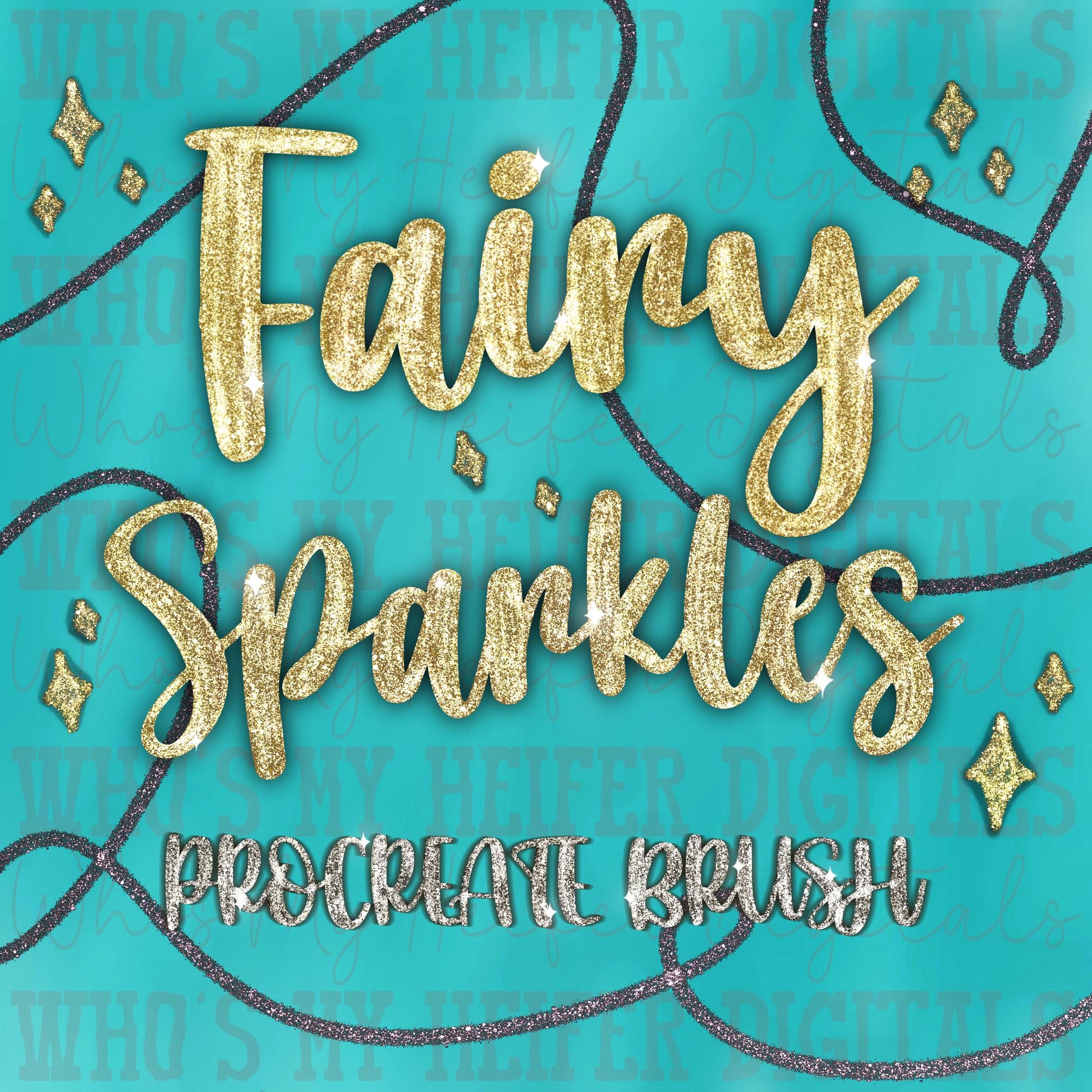 Fairy Sparkles Procreate Brush Instant download Glitter Lettering and Doodling Brush for Procreate