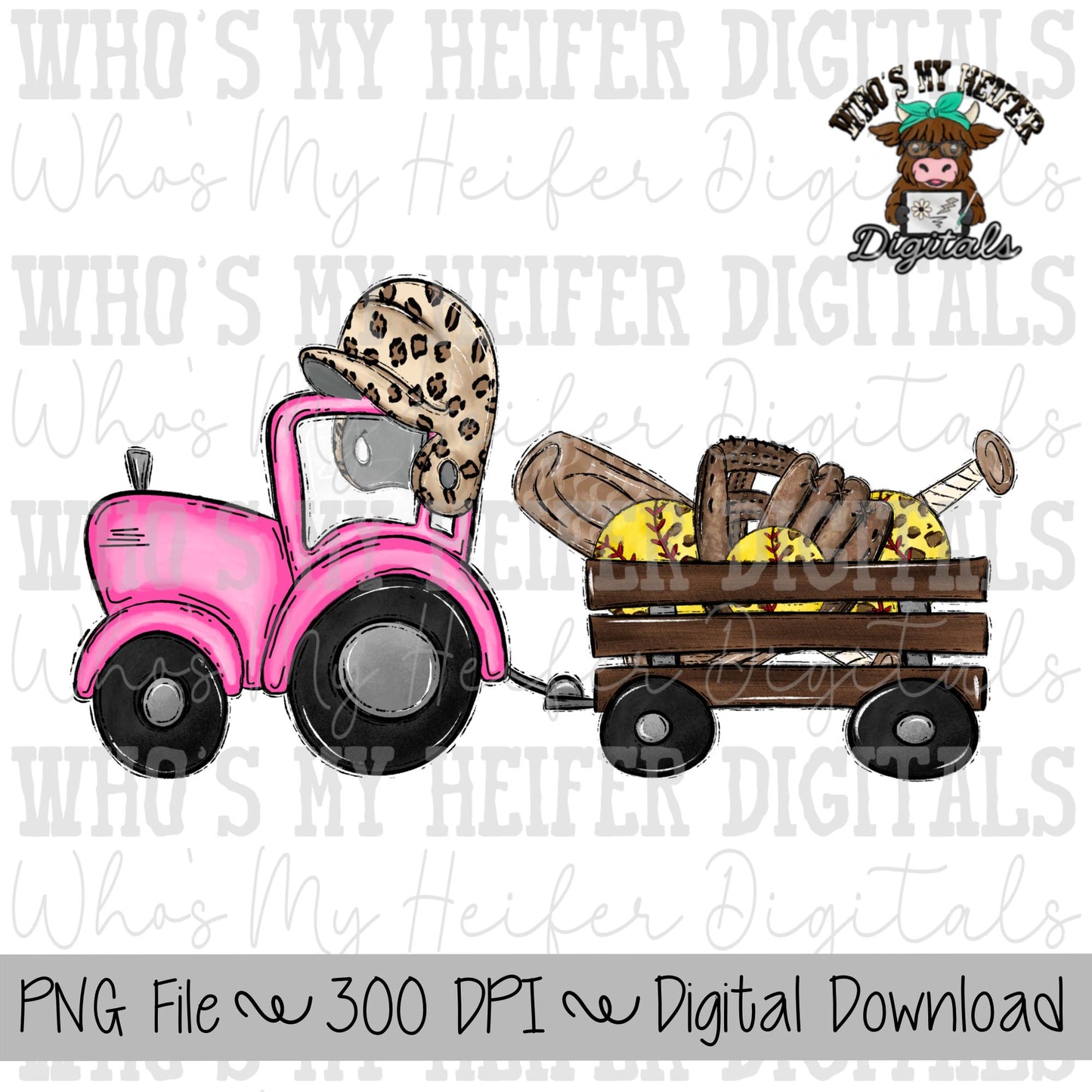 Pink Softball Tractor