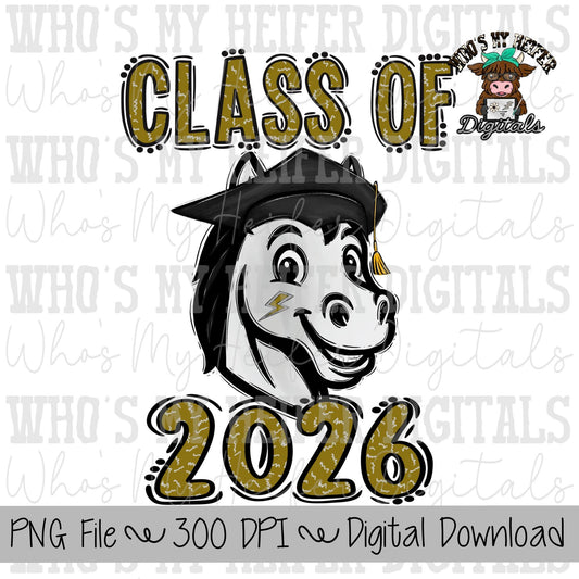 Graduate Charger PNG Hand Drawn Chargers with Grad Cap & 2026 Sublimation PNG Game Day Shirt Design School Spirit Chargers Kids Mascot