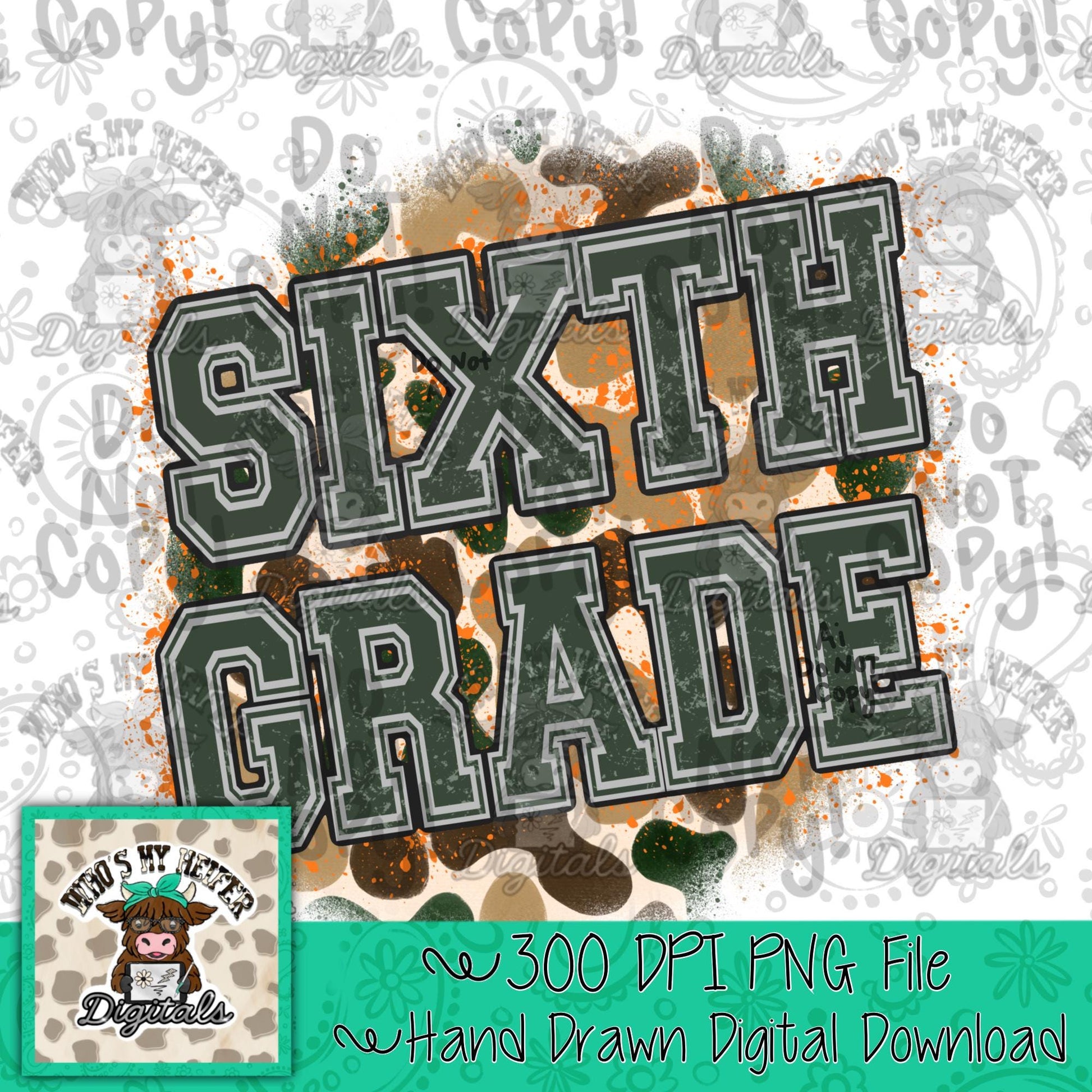 Retro Camouflage Fourth Grade PNG Hand Drawn 4th Grade Sublimation Png School Camo Back to School PNG Boy First day of School Shirt Design
