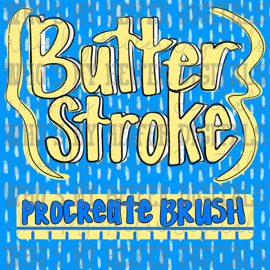 Butter Stroke Procreate Brush Instant download Smooth Lettering and Doodling Brush for Procreate