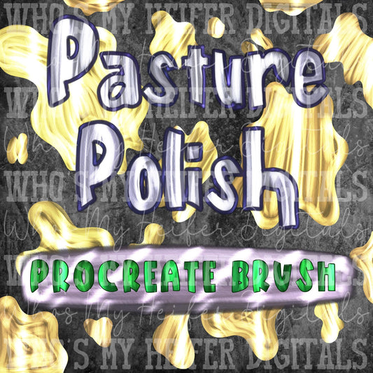 Pasture Polish Procreate Brush Instant download Metal Foil Brush for Procreate Hand lettering and doodle