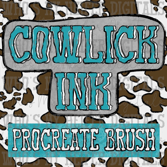 Cowlick Ink Procreate Brush Instant download Doodle and Outlining Brush for Procreate