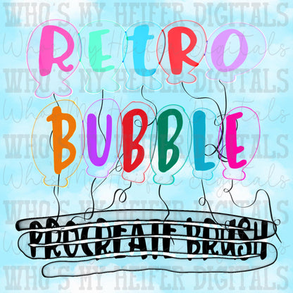 Retro Bubble Procreate Brush Instant download Doodle Brush for Procreate