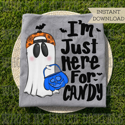 Whimsical Halloween Boy PNG Hand Drawn Ghost with Hat Sublimation File Treat or Trick Shirt Design Trendy Boy Halloween Digital Download