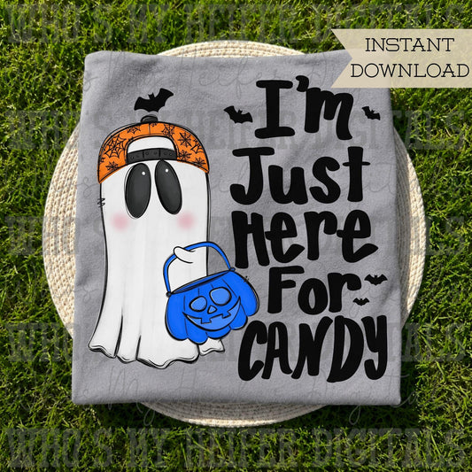 Whimsical Halloween Boy PNG Hand Drawn Ghost with Hat Sublimation File Treat or Trick Shirt Design Trendy Boy Halloween Digital Download