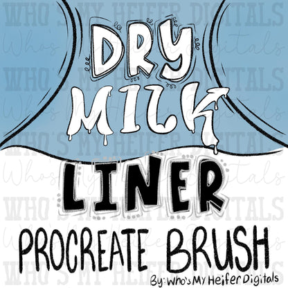 Dry Milk Liner Procreate Brush Instant download Doodle and Outlining Brush for Procreate
