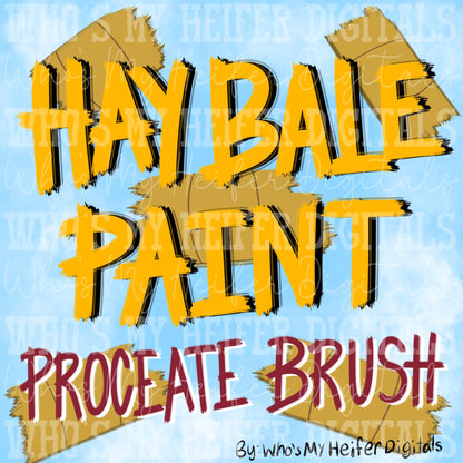 Hay Bale Paint Procreate Brush Instant download Smooth Lettering and Doodling Brush for Procreate