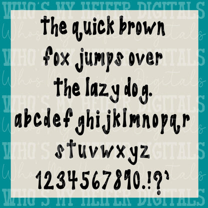 Moo Pie Handwritten Font Computer Typing Font for Procreate Font Cute Hand Lettering Font for Cricut and Silhouette
