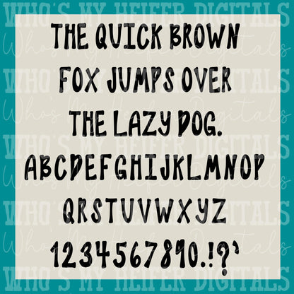 Moo Pie Handwritten Font Computer Typing Font for Procreate Font Cute Hand Lettering Font for Cricut and Silhouette