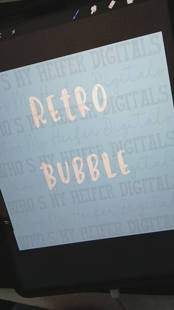 Retro Bubble Procreate Brush Instant download Doodle Brush for Procreate