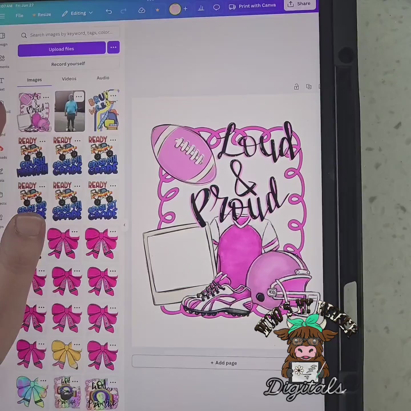 Green Clothesline Football & Cheer PNG Hand Drawn Football Jersey Cheerleader Uniform Sublimation File Customizable Game Day Shirt Design