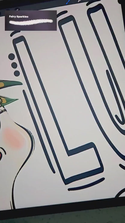 Fairy Sparkles Procreate Brush Instant download Glitter Lettering and Doodling Brush for Procreate